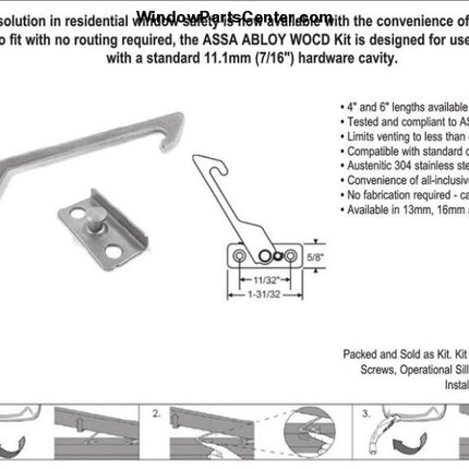 Window Operating Control Devise S1016 - ASSA ABLOY Casement Window Operating Control Device WOCD KIT W ...
