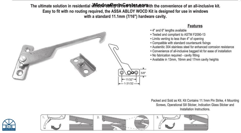 Window Operating Control Devise S1016 - ASSA ABLOY Casement Window Operating Control Devise WOCD – R&R ...