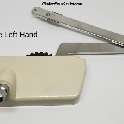 S1037 Gu Casement Dyad Split Arm Operator - Silver Line Left Hand / Beige Window Parts