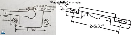 S1044 Window Cam Lock With Keeper