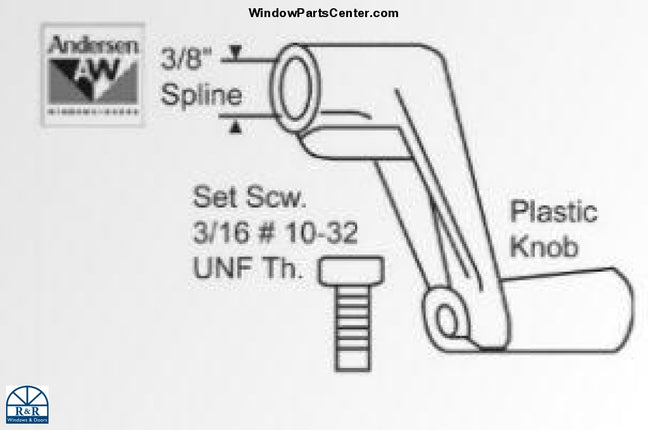 S1049 Andersen Casement and Awning Operator Handle 750-1361008