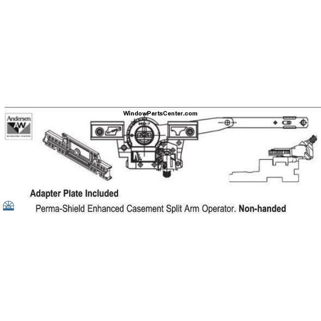 S1055 Andersen Perma-Shield Enhanced Casement Split Arm Operator. Known part numbers are: Known part numbers are: S1055, 2 1361399, 9400-7, C9400-1, F9400-8, 750-1361399