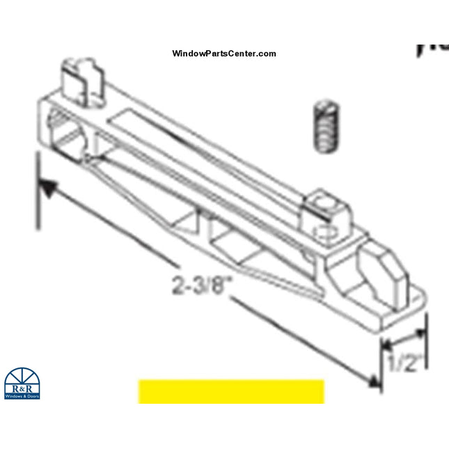 S1060 - Peach Nylon High Tower Clutch Shoe Newell Double Hung
