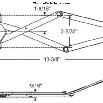 S1062 Roto X Drive And Pro Awning Window Operator - For Vinyl Euro White / X-Drive Powder Coat Arms