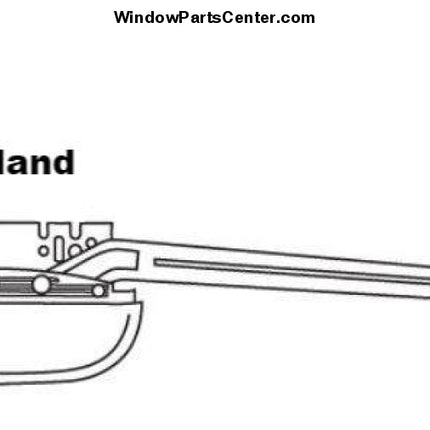 S1063- Roto North America - Sill Mounded Casement Window Operator 10 Inch Arm. Left Hand Part Number: S1036, 36-486LHBEW. Color Blue White.