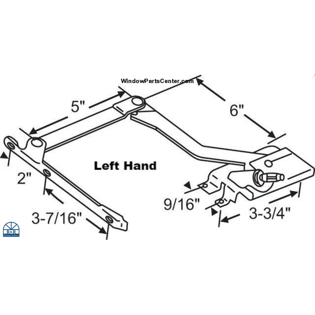 Pella Brixwell Casement Roto Sill Mounted Operator Known Part number:  900-8866