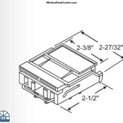 S1091 -Peachtree Casement Window Lock Latch. Ariel part number 35173010, 900-12199, 900-12199W Peachtree Ariel casement window lock latch 1982-1997