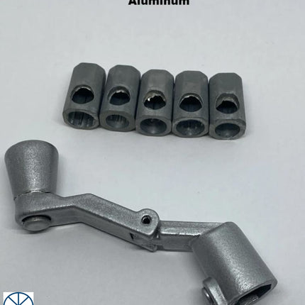 S1092 Fit All Universal Folding Casement and Awning Handle Kit Includes 5 Adapters. Color Aluminum, Part Number 37-165u-7