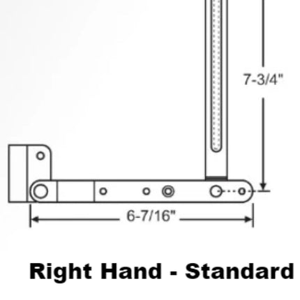 S1097 Peachtree Top Casement Hinge Assembly Right Hand / Standard Window Parts