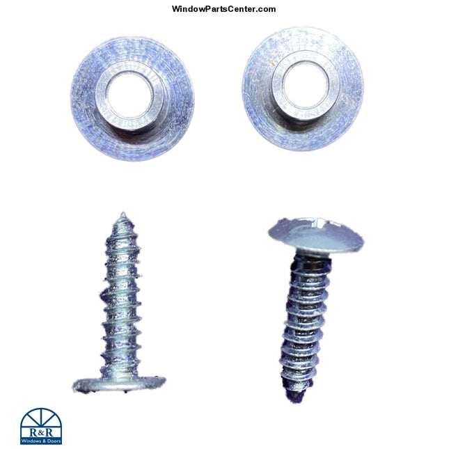 S1098 - Peachtree Ariel Casement Window Sash Hinge Pivot Screw And Washer 2 Pack Kit Window Parts