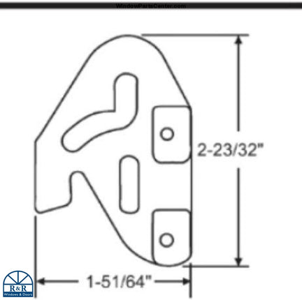 S1100 - Awning Natural Nylon Cam Lock With Rivets Harcar Packs Window Parts