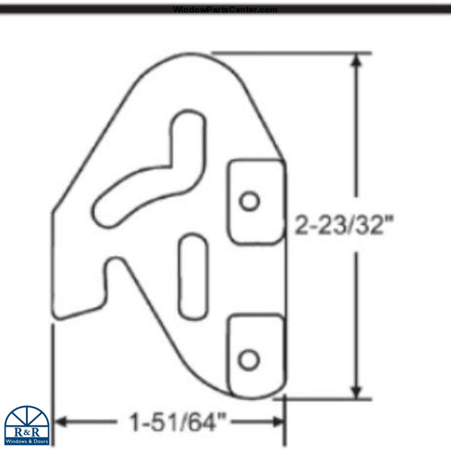 S1100 - Awning Natural Nylon Cam Lock With Rivets Harcar Packs Window Parts
