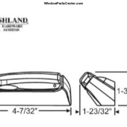 S1103 - Ashland Operator Cover and Crank Handle Kit - 4 7/32 Inch Part Number Stamped on back side of Cover: U.S PAT PENDING P-1080-200 R