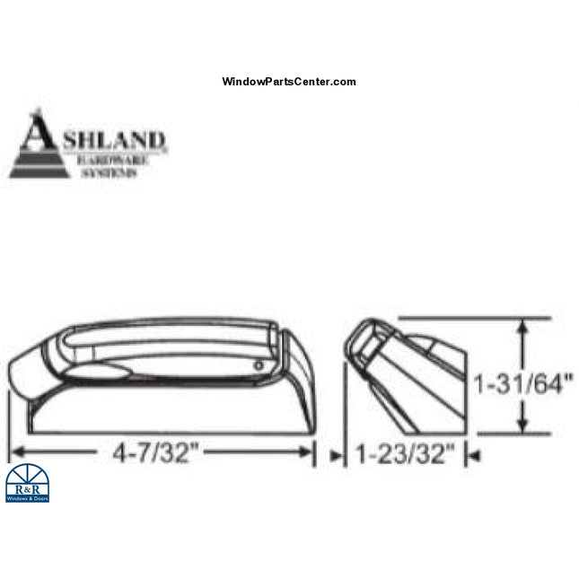 S1103 - Ashland Operator Cover and Crank Handle Kit - 4 7/32 Inch Part Number Stamped on back side of Cover: U.S PAT PENDING P-1080-200 R