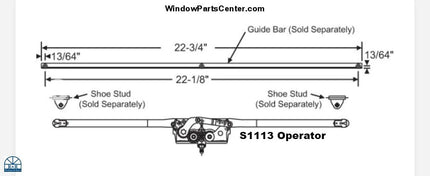 Entrygard Awning 20.75 Inch Sill Mounted Operator Window Parts