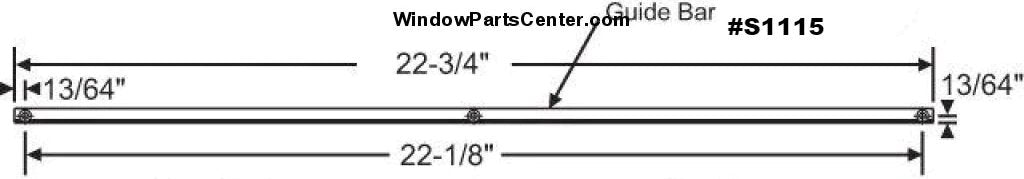 S1115 Entryguard Guide Bar 22-3/4 Inch Awning Window Parts
