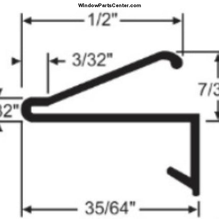 S2007 - Tan Leaf Seal Weather Strip Stripping