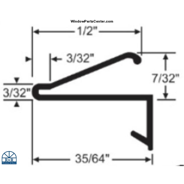 S2007 - Tan Leaf Seal Weather Strip Stripping