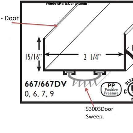 Door Shoe for bottom of Door