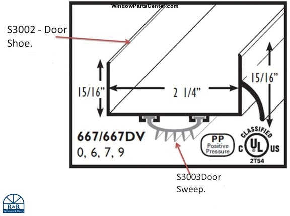 Door Shoe for bottom of Door