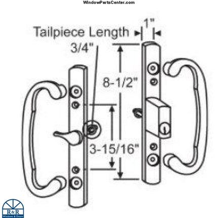 S3006 C Elite Center Latch Handle Set By Sash Controls - Keyed  Number Stamped On Back of Plate: 2265  Brand: Sash Controls, Accent Door