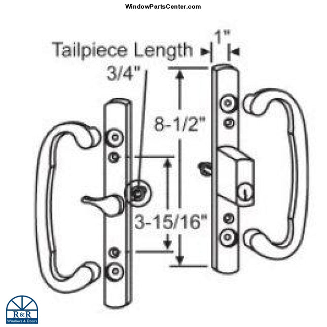 S3006 C Elite Center Latch Handle Set By Sash Controls - Keyed  Number Stamped On Back of Plate: 2265  Brand: Sash Controls, Accent Door