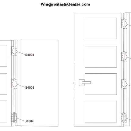 S4002 Hoppe 2-D Horizontal Adjustable Door Hinge - Guide