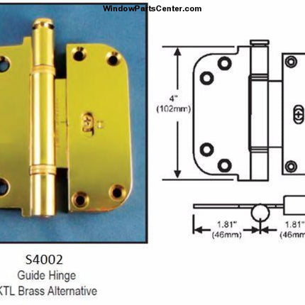 Hoppe 2-D Adjustable Door Hinge  - Guide Hinge Horizontal Adjustment. Part Number: 122340200, 850-8755099 and Pat Nr. 5.701.636, 56-223PB. Known to work on: Semco Doors, Hoppe Hardware, Hoppe Columbus, Windsor Guide Hinge and Superior Doors 
