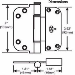 S4004 - Horizontal Adjustable Guide Door Hinge