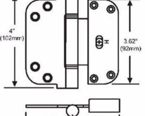 S4004 - Horizontal Adjustable Guide Door Hinge
