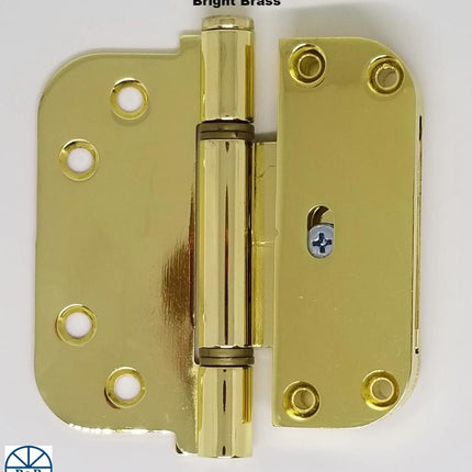 S4004 - Adjustable Guide Door Hinge in Bright Brass