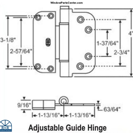 Adjustable Door Hinge Known to work on: Semco Doors, Hoppe Hardware, Hoppe Columbus, Windsor Doors and Superior Doors 