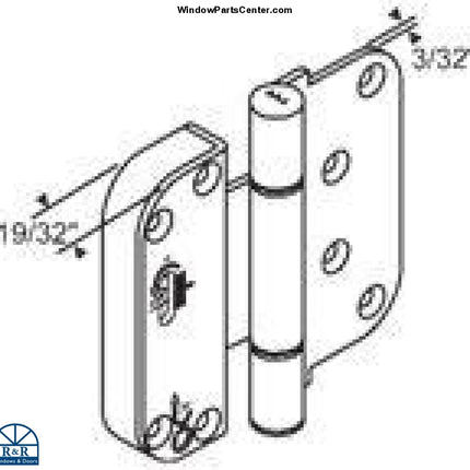 S4007 - Amesbury Truth Adjustable Door Hinge - NON Removable Pin. Color Craftsman Bronze,  Known Part Numbers: 56-156CRBZ,  HG 200, Pat. Nr.  8,429,794. Part Numbers: 56-156CRBZ, 56-156DOBZ, 56-156B,  HG 300, Pat. Nr.  8,429,794