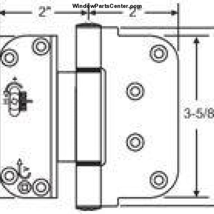 S4007 - Amesbury Truth Adjustable Door Hinge - NON Removable Pin. Color Dark Oil Rubbed Bronze Known Part Numbers:  56-156DOBZ, HG 200, Pat. Nr.  8,429,79. Part Numbers: 56-156CRBZ, 56-156DOBZ, 56-156B,  HG 300, Pat. Nr.  8,429,794