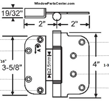 850-8762439 - S4009 HTL Ultimate 2-D Hinge - Hoppe Set Hinge Adjustable. Part Number850-8762439 and Pat. Nr. 5701636, Pat. Nr. 5,701,636