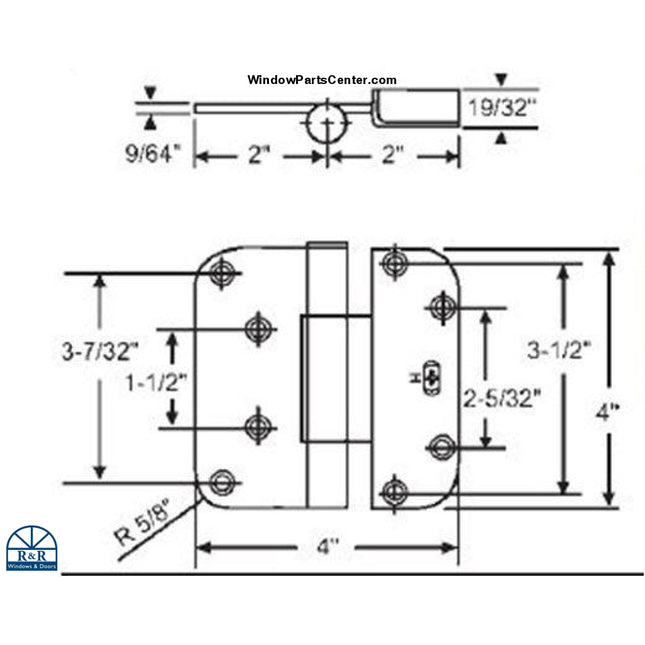 S4014 Hoppe Millennium Adjustable Hinge - 2-D Guide Hinge with Non-removable Pin For Peachtree and WeatherSheild patio Doors. Part Number: S4014, 850-8754743, 122190600, Pat.Nr. 5.701.636 122190600, 850-8754743