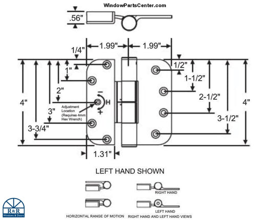 S4015 - Truths Sentry Adjustable Hinges - Guide Hinges