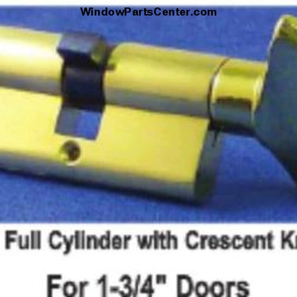 S4102 Hoppe 90 Degree Full Cylinder with Crescent Knob For 1 3/4 Inch Doors