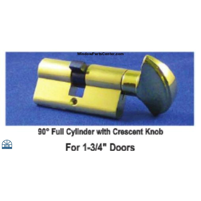 S4102 Hoppe 90 Degree Full Cylinder with Crescent Knob For 1 3/4 Inch Doors