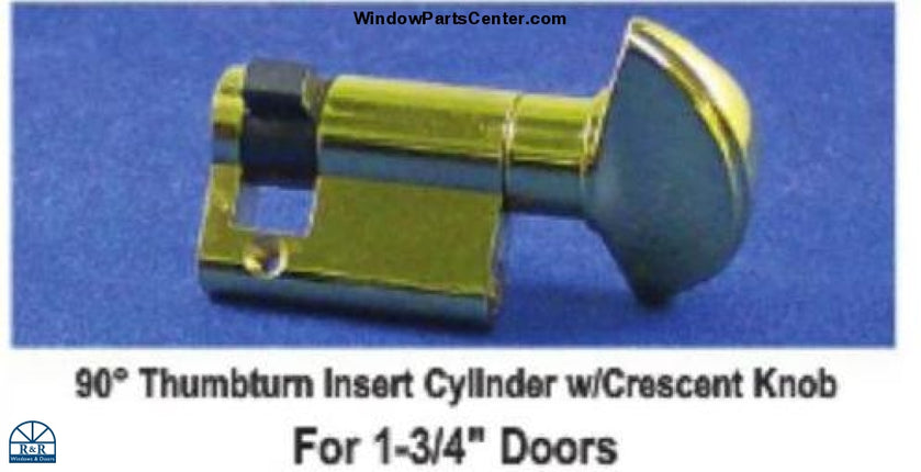 S4103 Hoppe 90 Degree Short Cylinder Insert with Crescent Knob For 1 3/4 Inch Doors. Part number 