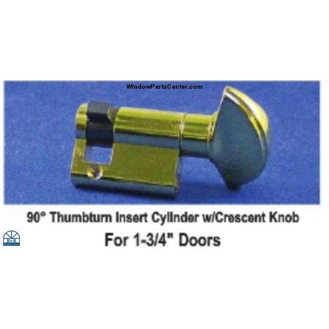 S4103 Hoppe 90 Degree Short Cylinder Insert with Crescent Knob For 1 3/4 Inch Doors. Part number 