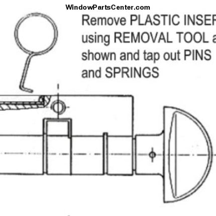 S4106 Ces Hoppe Plastic Insert For Cylinder With Crescent Knob