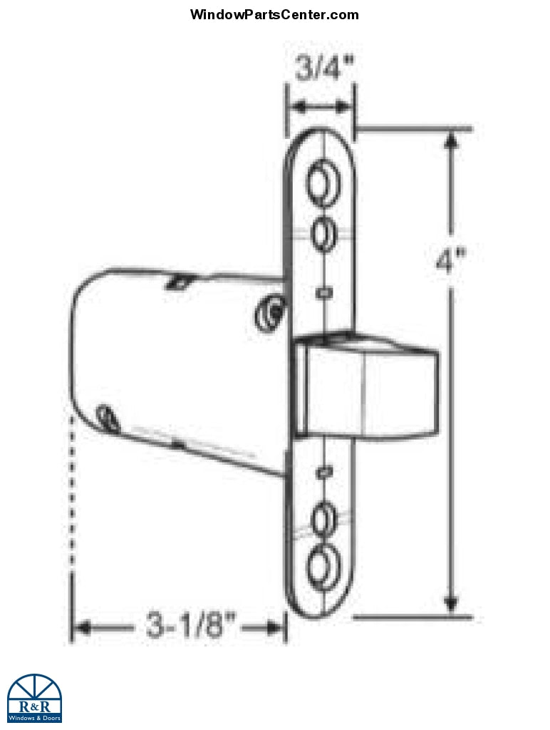 S4115 Peachtree W&F Peachtree Citadel Swing Patio Door Multipoint Lock