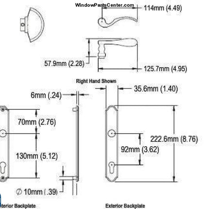 S4200AC Active - With Cylinder- Hoppe Munchen Series M112Pl/374N- Swinging Door Handle Sets
