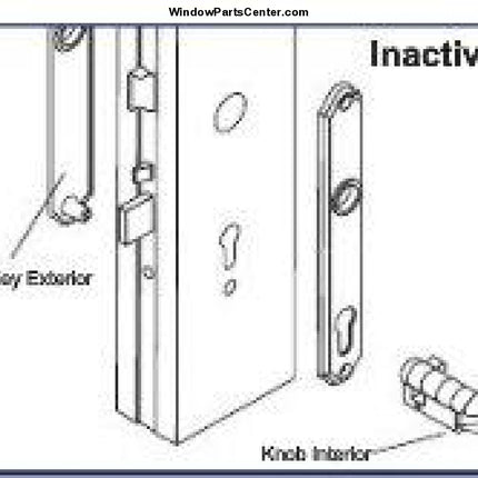 S4300IT Inactive - With Thumb Turn- Hoppe Munchen Series M112Pl/3965N- Swinging Door Handle Sets