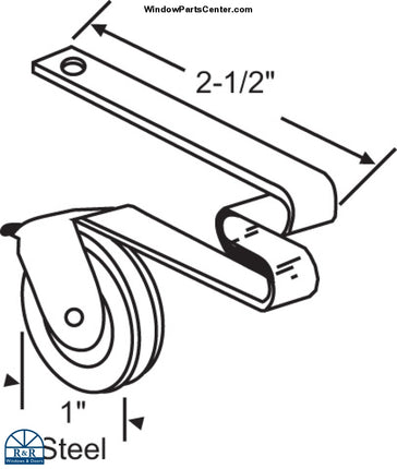 S6007 Patio Screen Door Roller Assembly 1 Inch Steel- Pack Of 2 Screen Parts