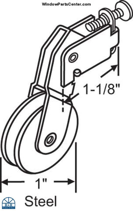Peachtree Screen Door Roller Steel one inch wheel psr86. part number 10-394