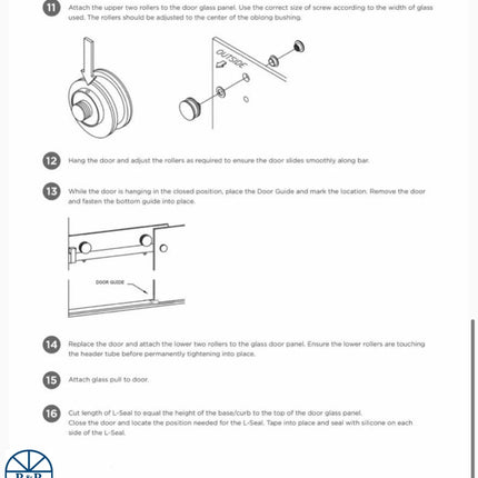 S800 - Brixwell 22-268Bnk And 22-268Bch Gliding Shower Door System