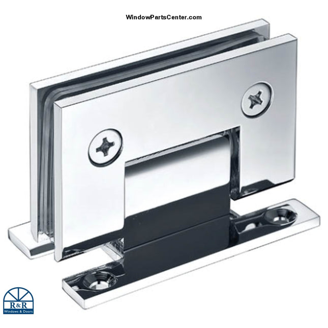 S802 Brixwell 22-244BCH-H and 22-224BNK-H Solid Brass Shower Hinge Square H Back Wall To Glass