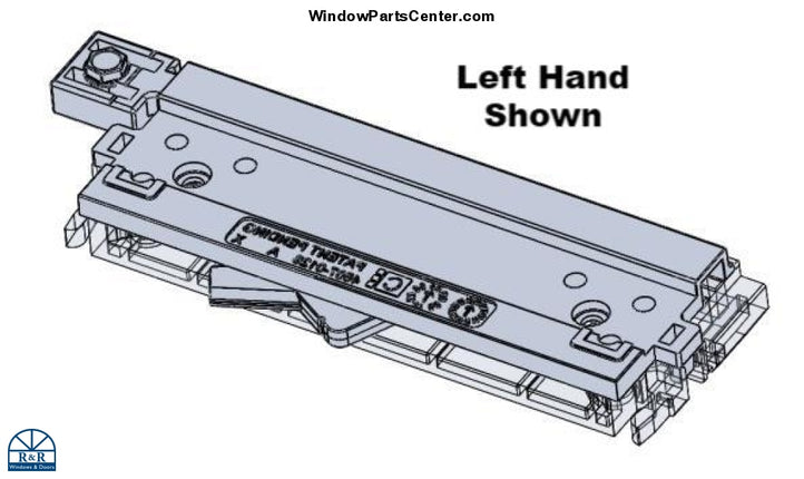 SP20000 Amesbury Truth Casement Window UTO Lock Assembly.  Patent Pending 4507-0134 B,. LEft hand part number HCU12449XXB0,